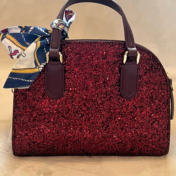 Kate Spade Red Glitter with cross body strap - Picture 3 of 8